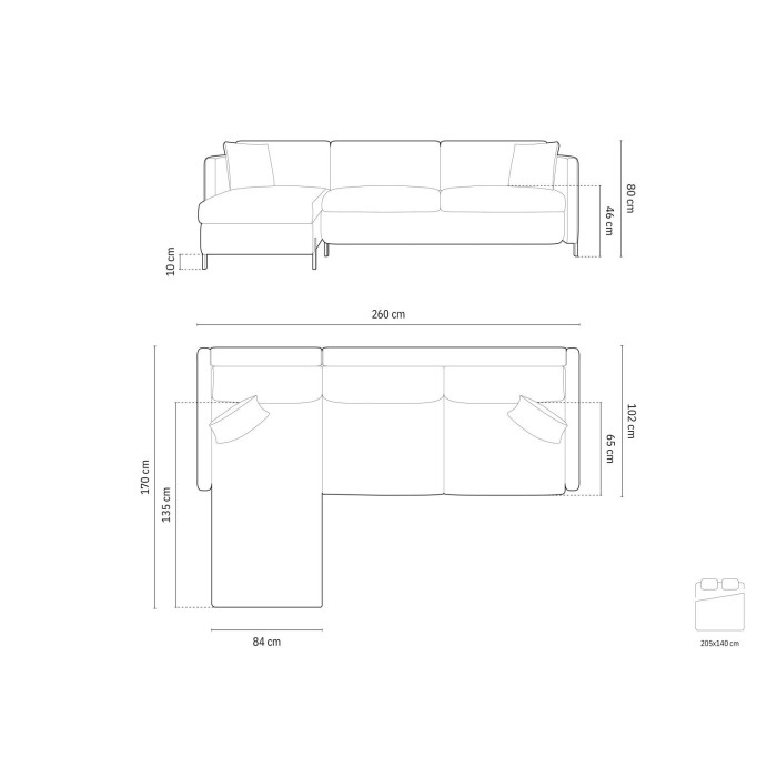 Sofa DREAMS (Extendable)(Corner S)